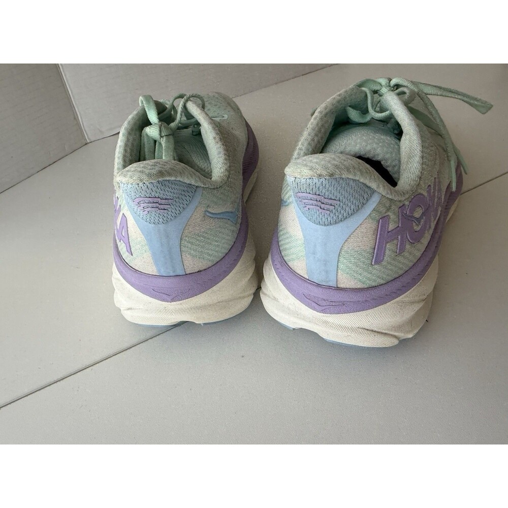 Hoka One One Clifton 9 Shoes Womens Size 8 D Wide Pastel Running 1132211 Solm - Picture 5 of 14